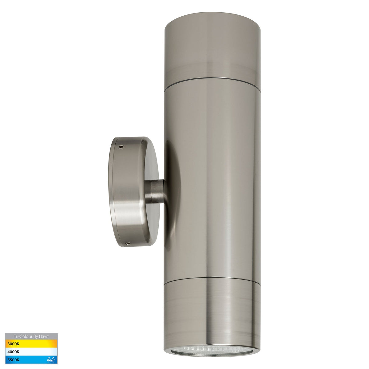 Maxi Tivah 316 Stainless Steel TRI Colour Up & Down Wall Pillar Lights - HV1008T