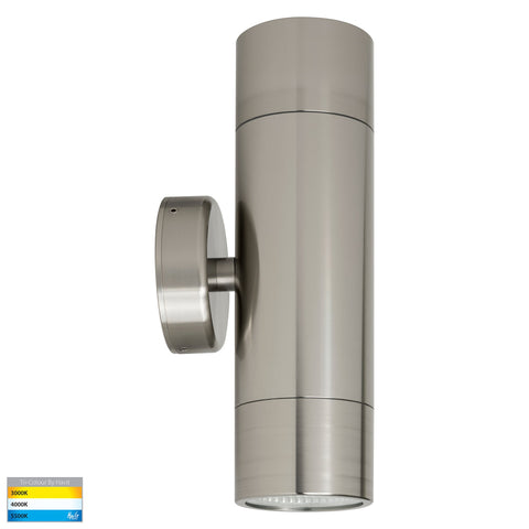 Maxi Tivah 316 Stainless Steel TRI Colour Up & Down Wall Pillar Lights - HV1008T
