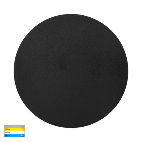 Halo Black TRI Colour LED Wall Light - HV3593T-BLK-12V