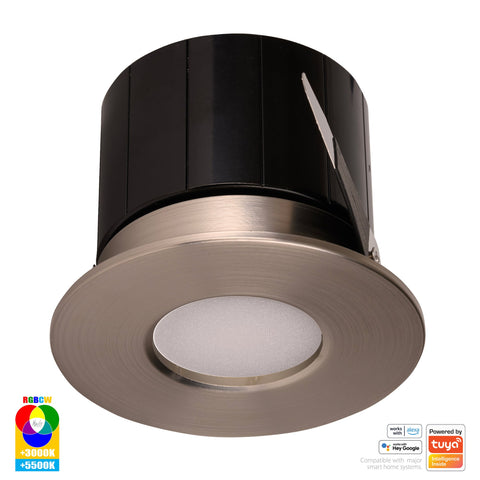 HV5511RGBCW-NK- Prime Nickel Coloured Fixed RGBCW WIFI LED Downlight - HV5511RGBCW-NK