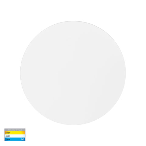 Halo White TRI Colour LED Wall Light - HV3592T-WHT-12V