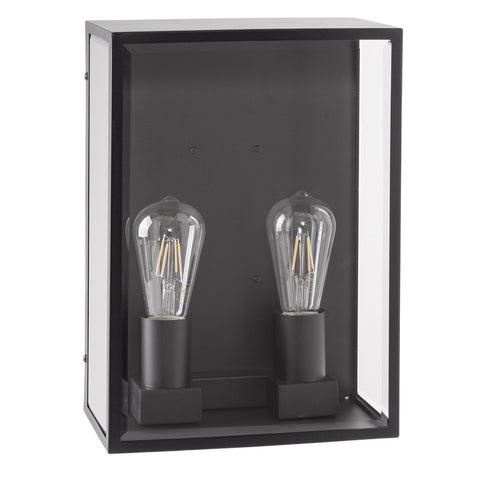 Bayside 316 Stainless Steel Black 2 Light Wall Light - HV36592W-BLK