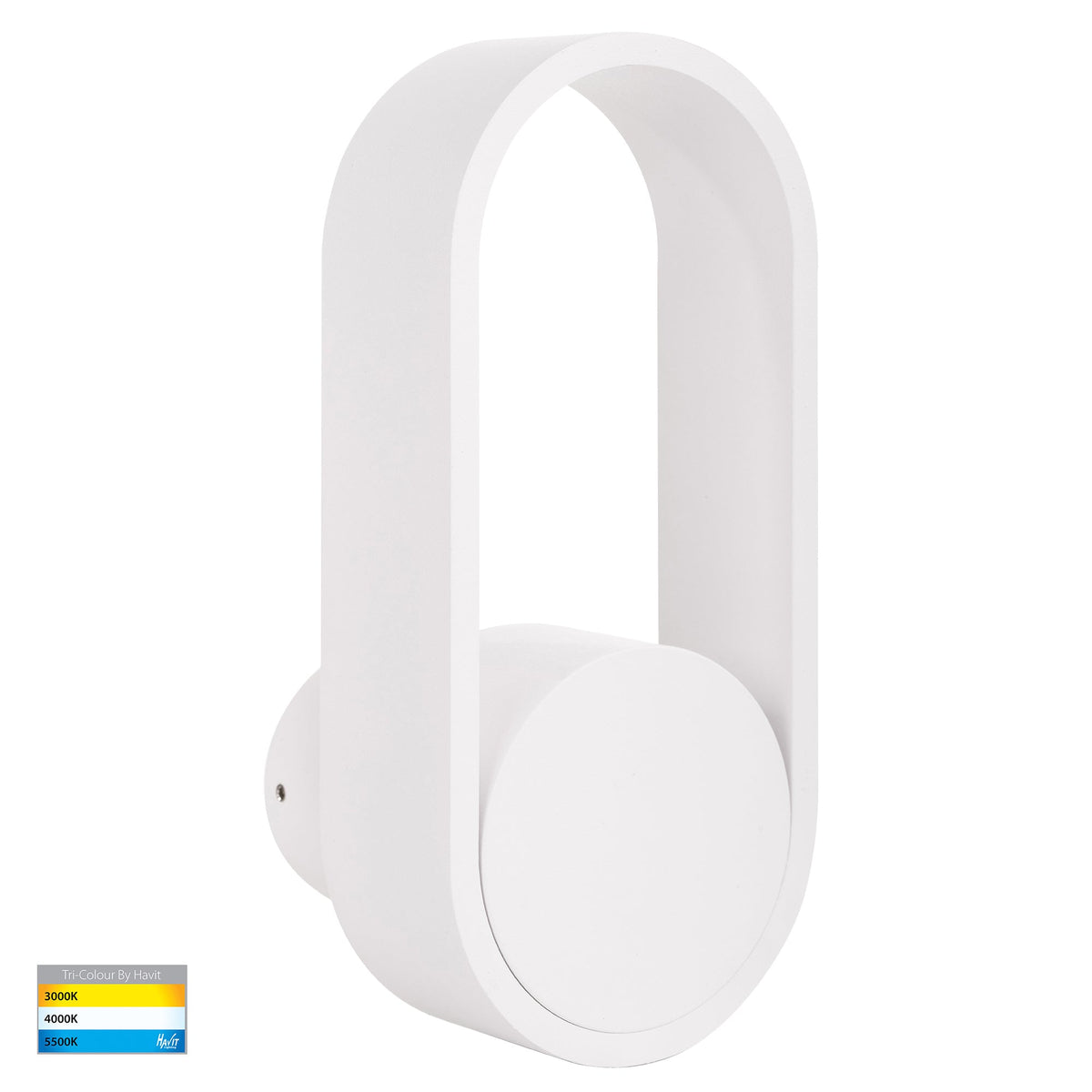 Ovale White Wall Light - HV8080T-WHT
