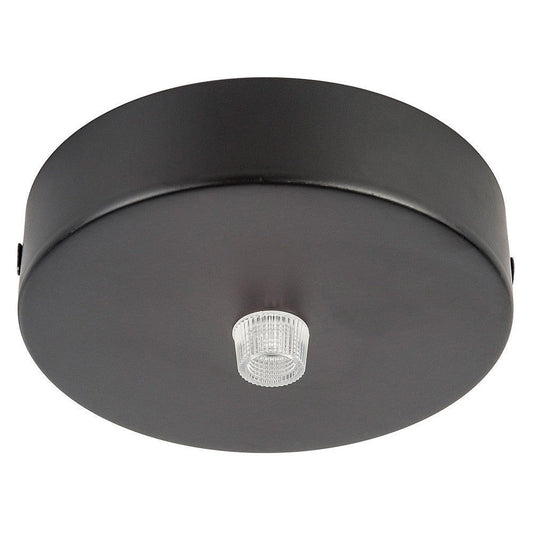 100mm Round Canopy Black - HV9705-9025-BLK-RND