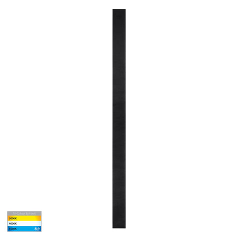 Barline Shadow Aluminium Black 1500mm Wall Light - HV3576T-BLK-24V