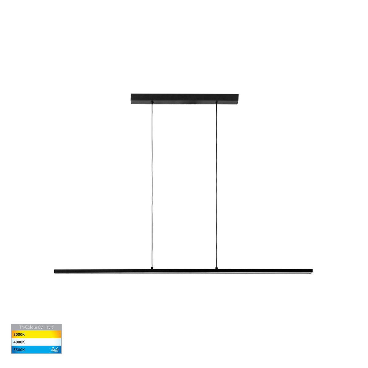 Proline Black 1200mm Slim LED Pendant - HV6005T-BLK