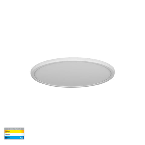Slim White 16w LED Ceiling Mounted Oyster Light - HV5876T-WHT