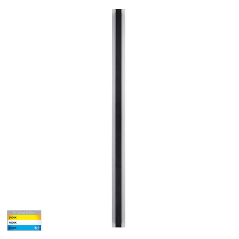Barline Aluminium Black 1500mm Wall Light - HV3586T-BLK-24V