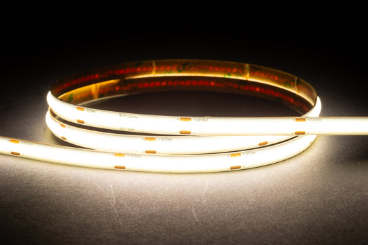 9.6w IP20 24v DC 5500K COB Dotless LED Strip - HV9761-IP20-320-5K-30M