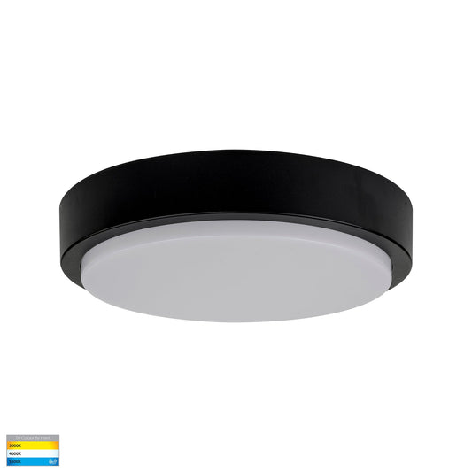 Liptor Black 30w Ceiling Mounted LED Oyster - HV36053T-BLK