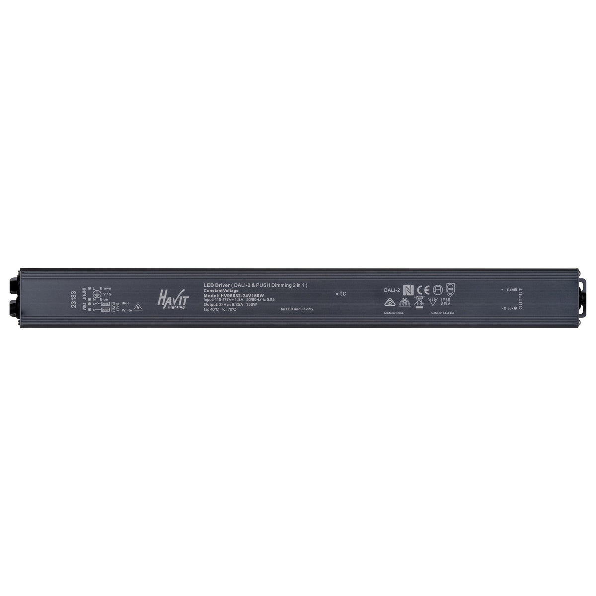 150W Dali 2 + Push Dim Dimmable LED Driver - HV96632-12V150W