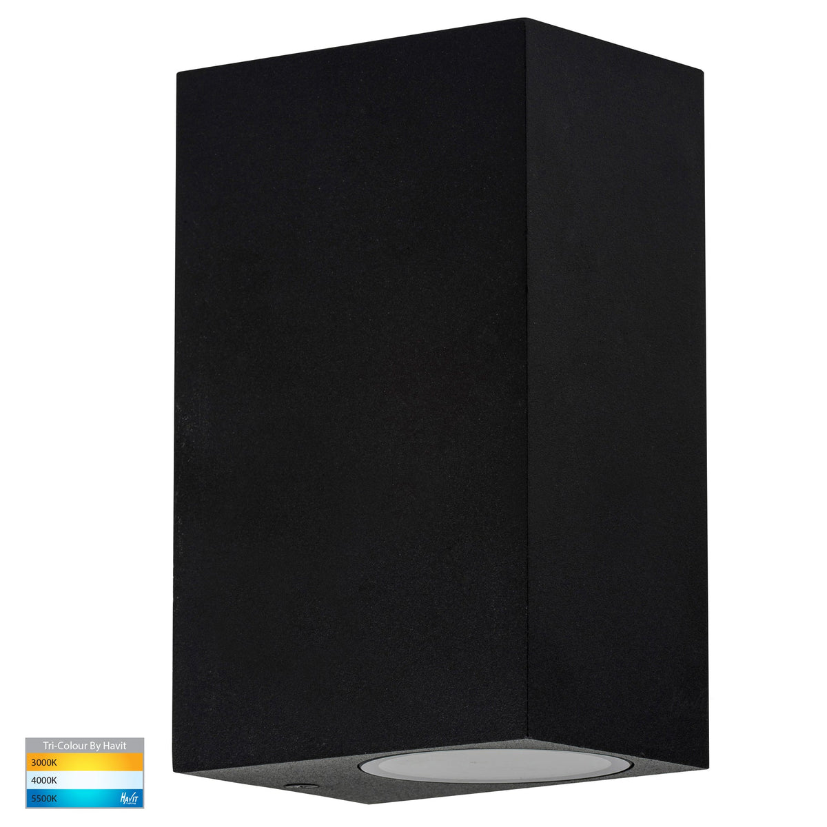 Accord Black TRI Colour Up & Down LED Wall Light - HV3632T-BLK
