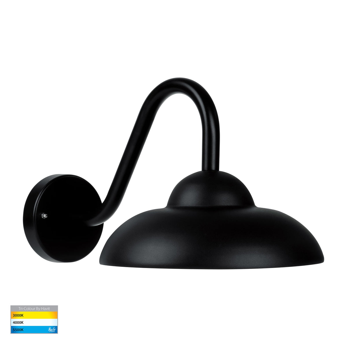 Arkua Aluminium Black Wall Light - HV3518T-BLK