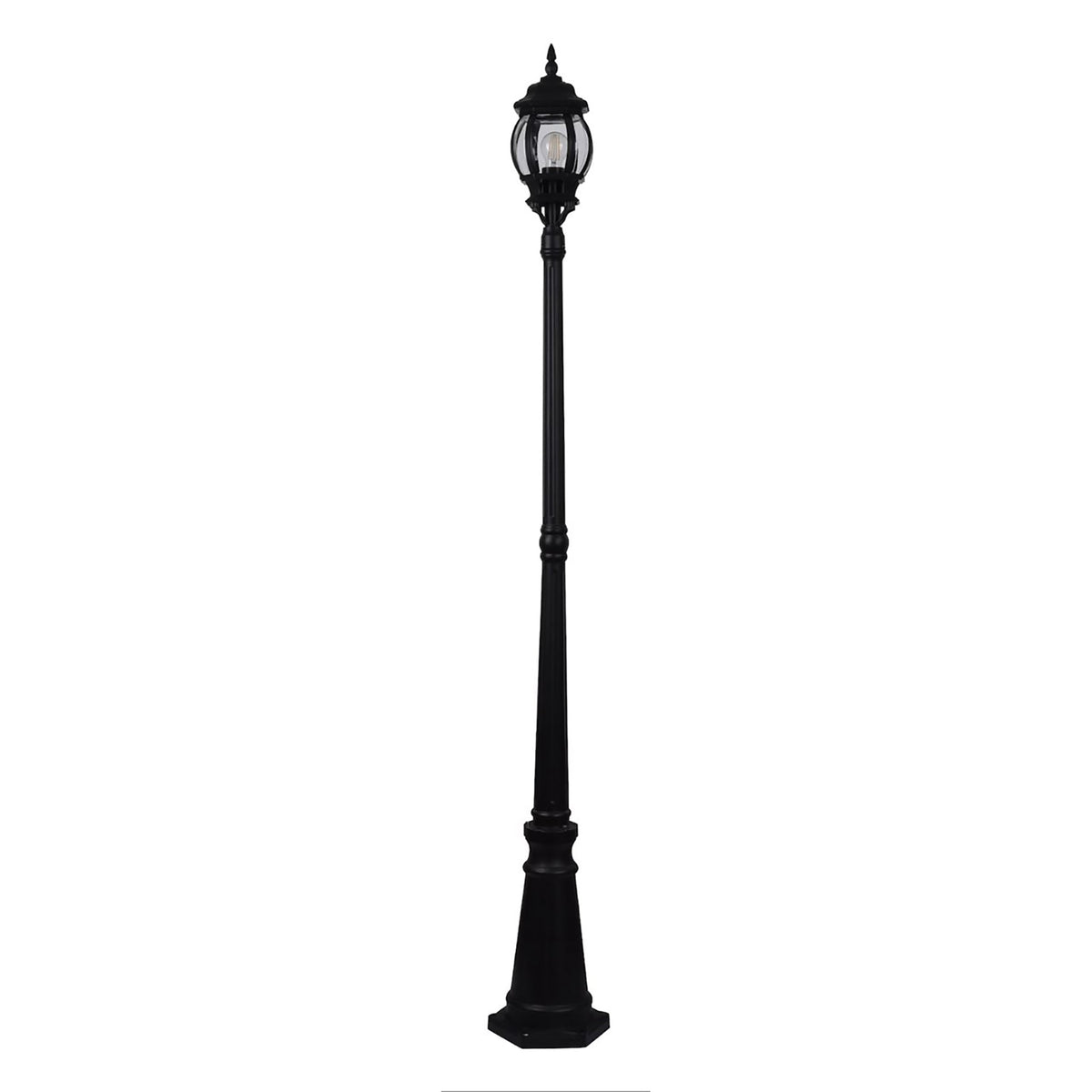 Trener Aluminium Black Coach Single Post Light - HV1671W-BLK