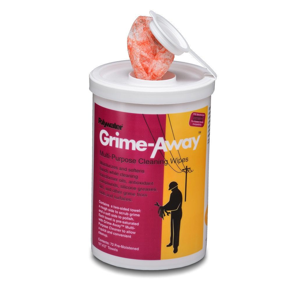 Polywater Grime Away Wipes - 72 Wipe Cannister - POLY-IS-GAW