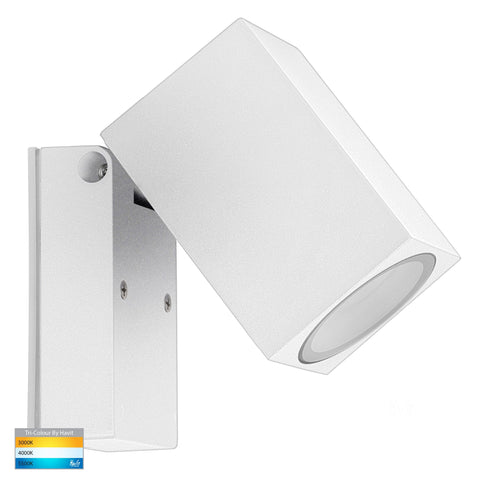 Accord White TRI Colour Single Adjustable Spot Light - HV3630T-WHT