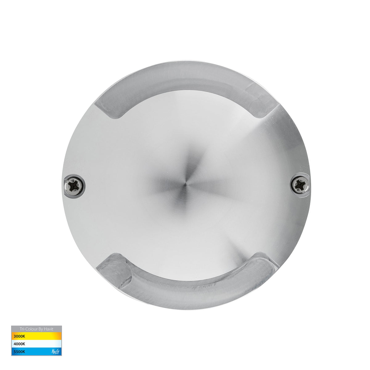 Dome Silver Aluminium LED Two Way Deck Lights - HV2872T-SLV-12V