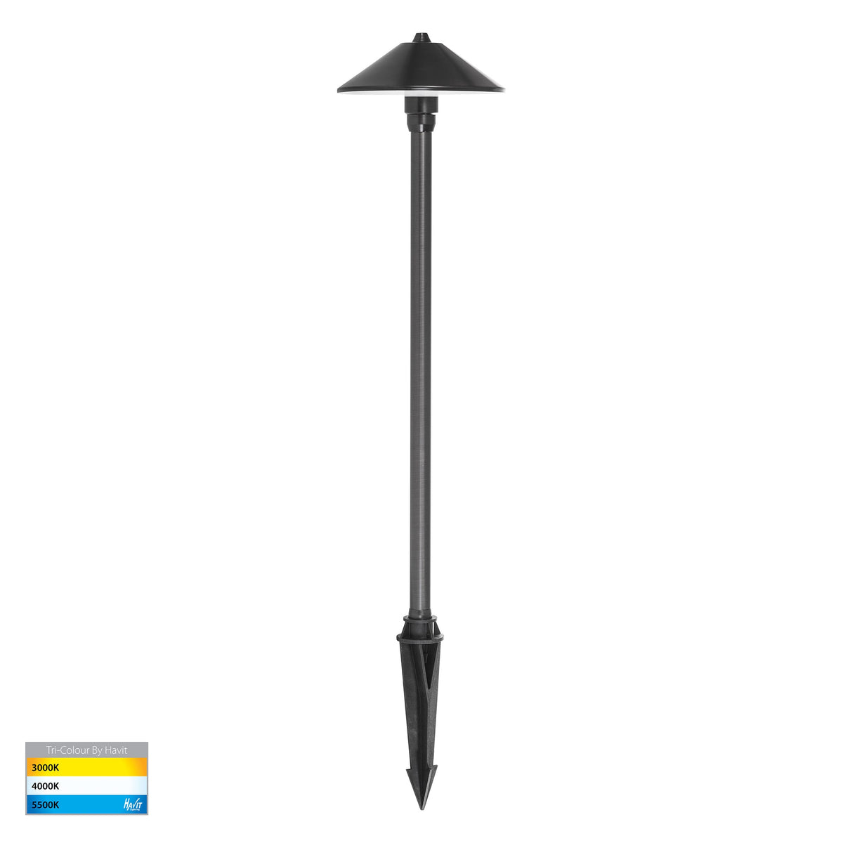Bitta Antique Brass 3w LED Garden Spike Light - HV1453T-AB
