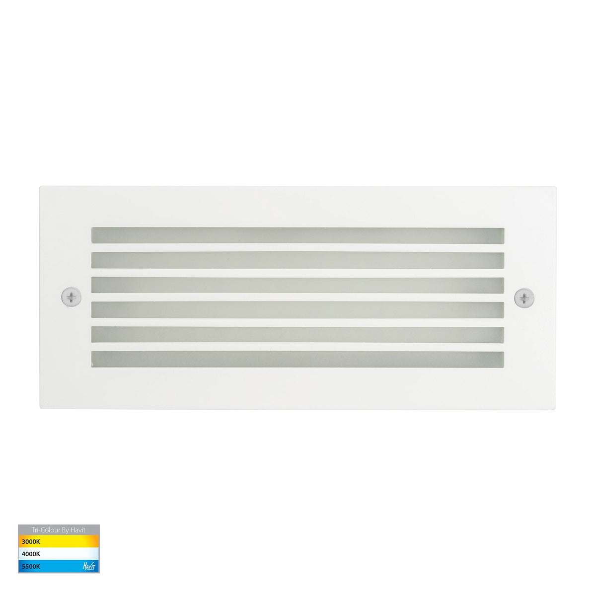 HV3004T-WHT- Bata White LED Brick Light with Grill - HV3004T-WHT-12V