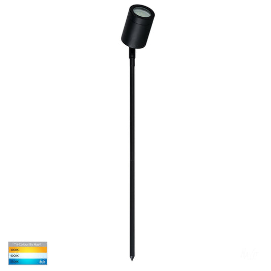 Pointe Black TRI Colour LED Garden Spike Light - HV1421T