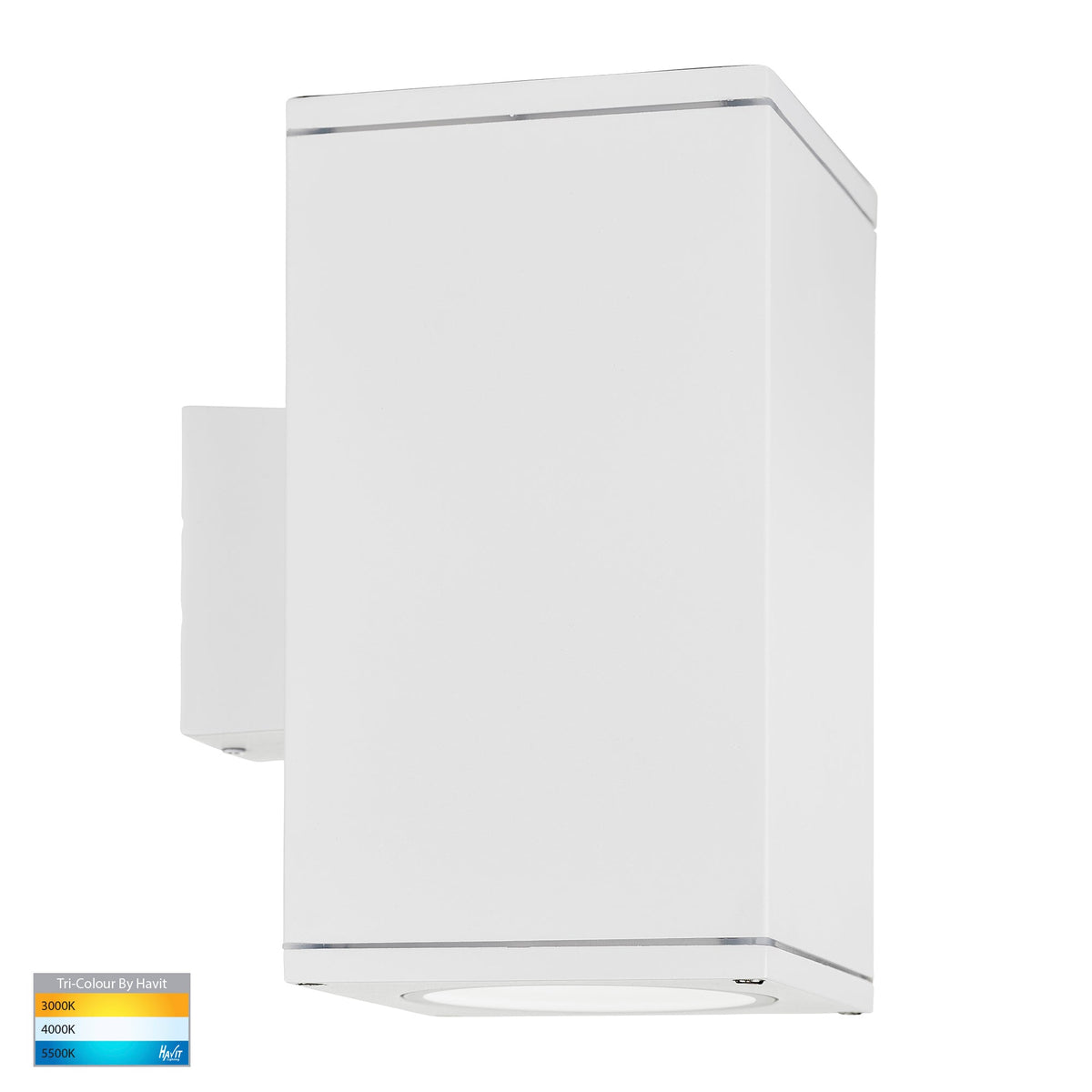 Porter Square White Up & Down LED Wall Light - HV3629T-WHT-SQ