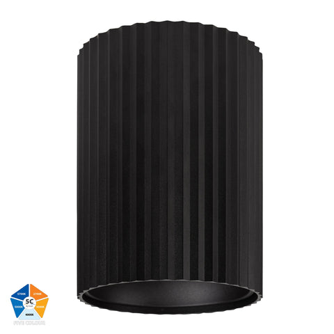 Nella Black 24w Surface Mounted LED Downlight - HV5854S-BLK