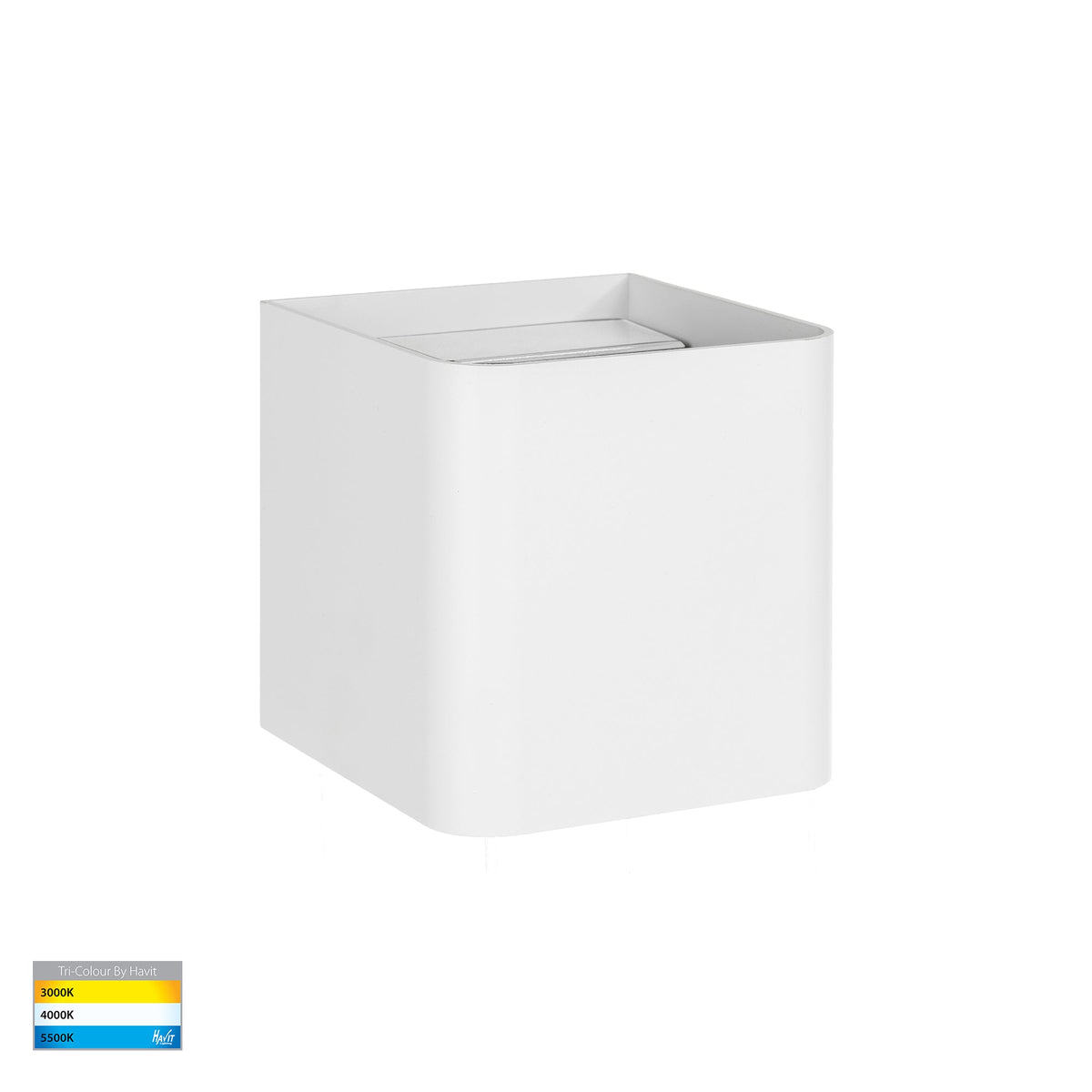 Versa White Square Up & Down Wall Light - HV36583T-WHT-SQ