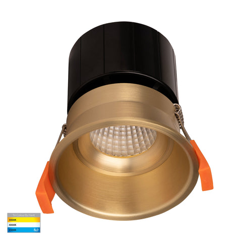Prime Brass Coloured Fixed Deep LED Downlight - HV5513T-BR