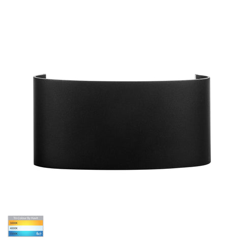 Maro Black Up & Down TRI Colour LED Wall Light - HV3696T-BLK-12V