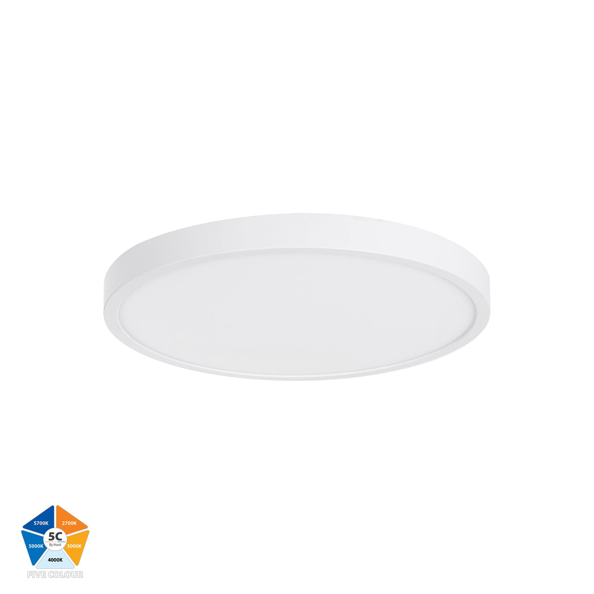Auster White 24w LED Ceiling Mounted Oyster Light - HV5864S-WHT
