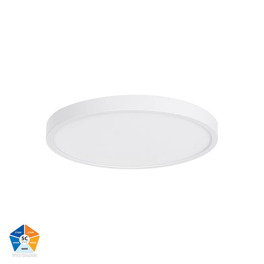 Auster White 24w LED Ceiling Mounted Oyster Light - HV5864S-WHT