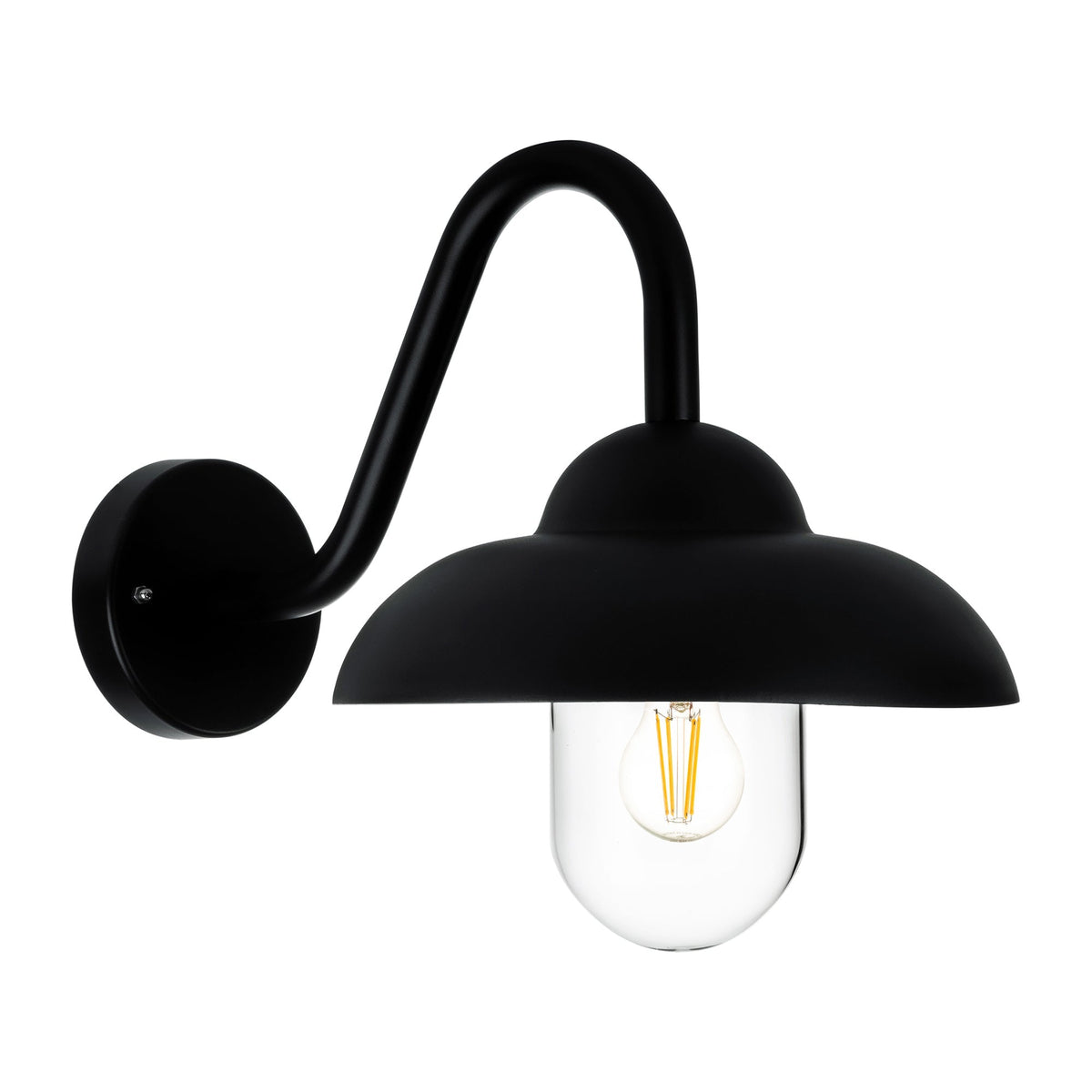 Loka Aluminium Black Wall Light - HV3519W-BLK