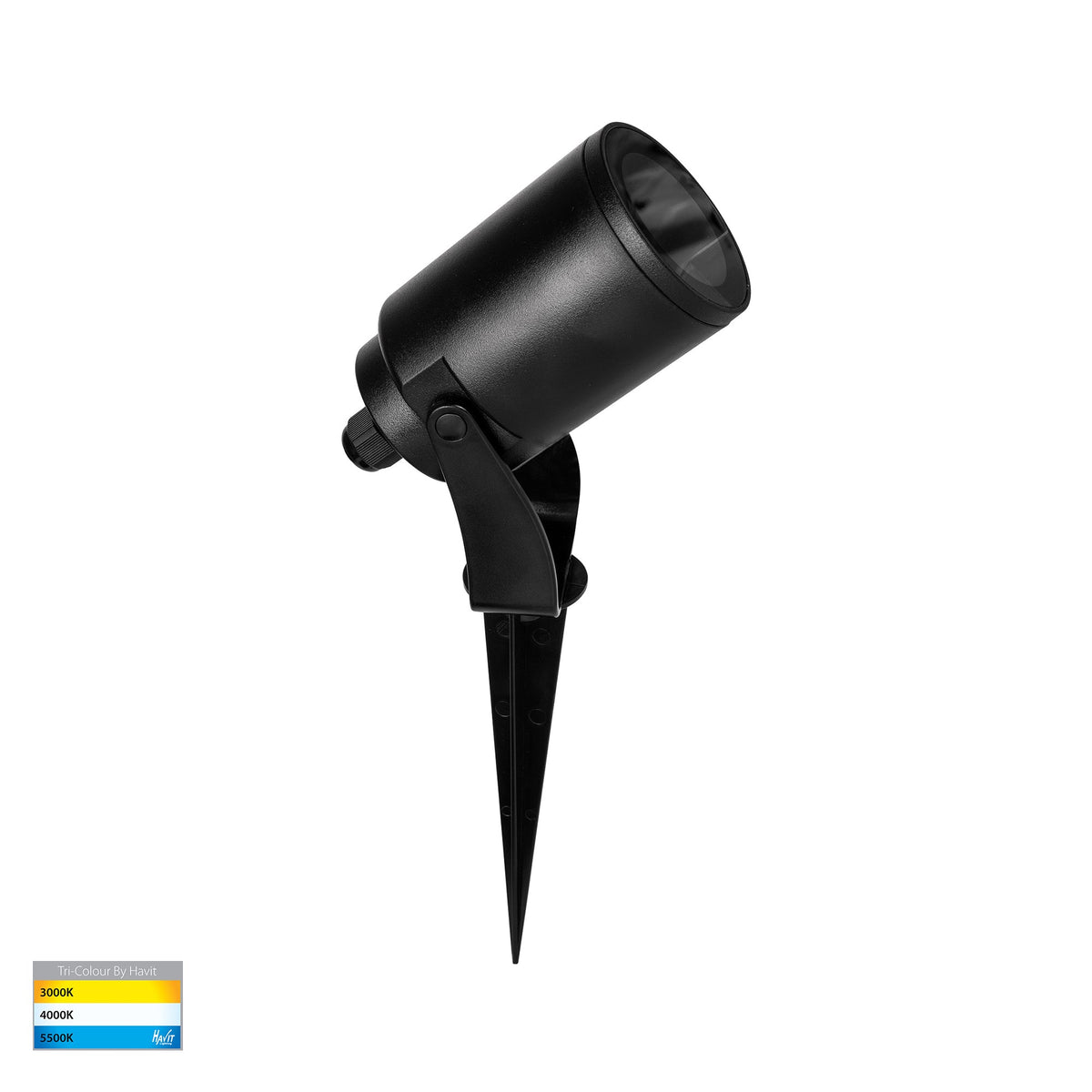 Niso Polycarbonate Black 5w LED Garden Spike Light - HV1482T-BLK