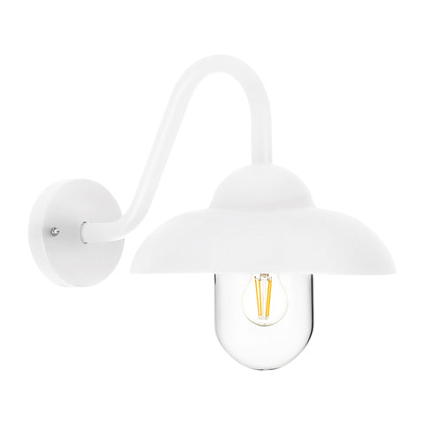 Loka Aluminium White Wall Light - HV3519W-WHT