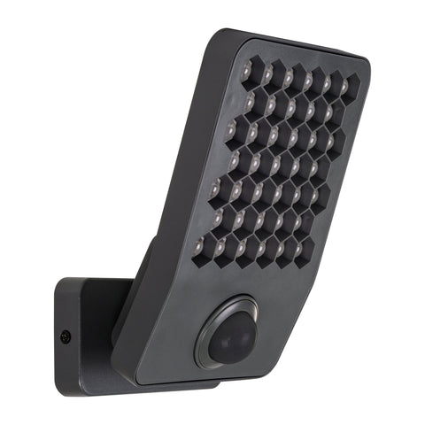 Favo Aluminium Grey LED Floodlight with Sensor - HV3721N-GRY-PIR