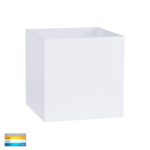 Versa White Square Up & Down Wall Light - HV3658T-WHT-SQ