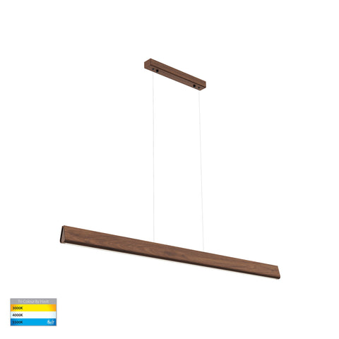Opex Walnut Timber 1200mm Linear Pendant - HV6013T