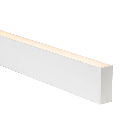 White Deep Square Aluminium Profile - HV9693-3890-WHT-EC
