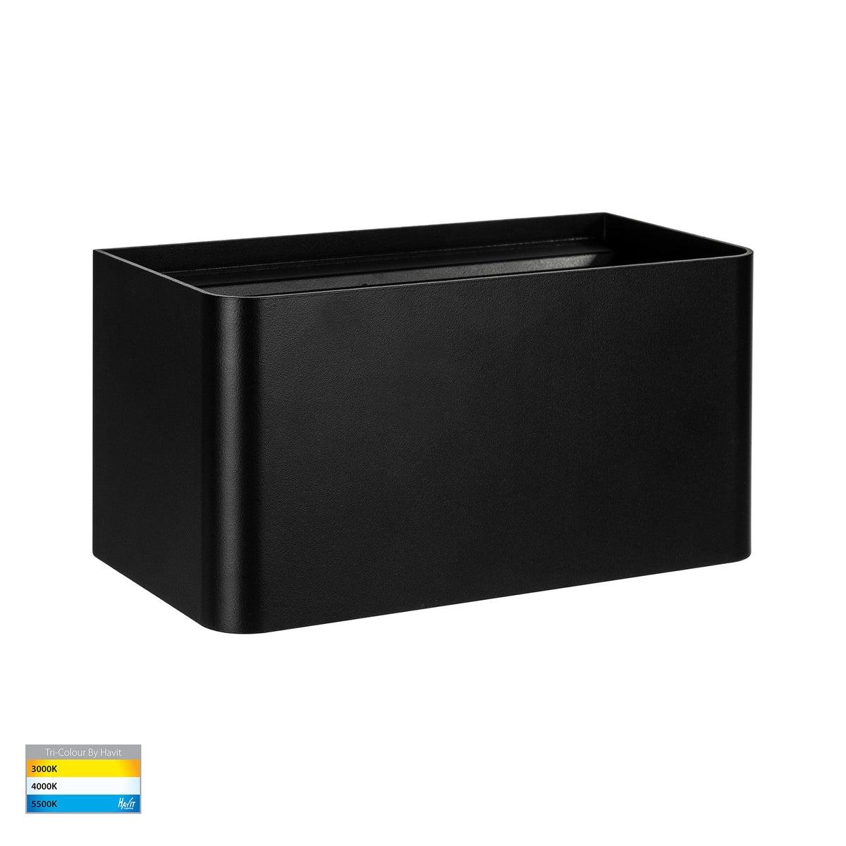Versa Black Square Up & Down Wall Light - HV36584T-BLK-SQ