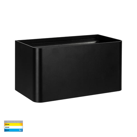 Versa Black Square Up & Down Wall Light - HV36584T-BLK-SQ
