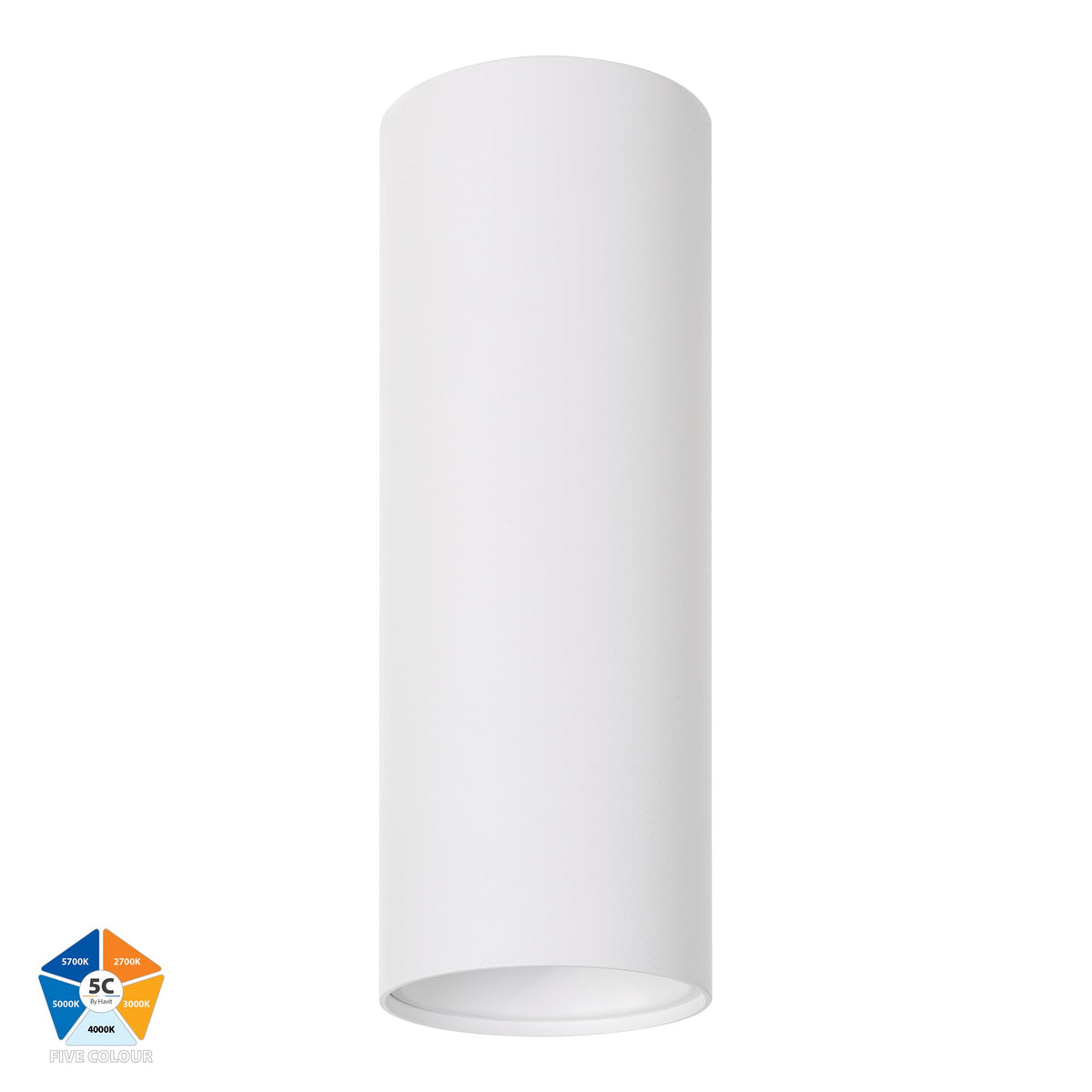 Nella White 12w Surface Mounted LED Downlight - HV5842S-WHT-EXT-12V