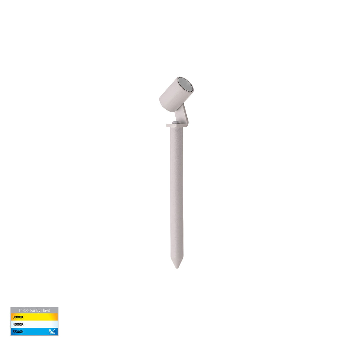 Spar Aluminium White Spike or Surface Mounted Spot Light - HV1434T-WHT