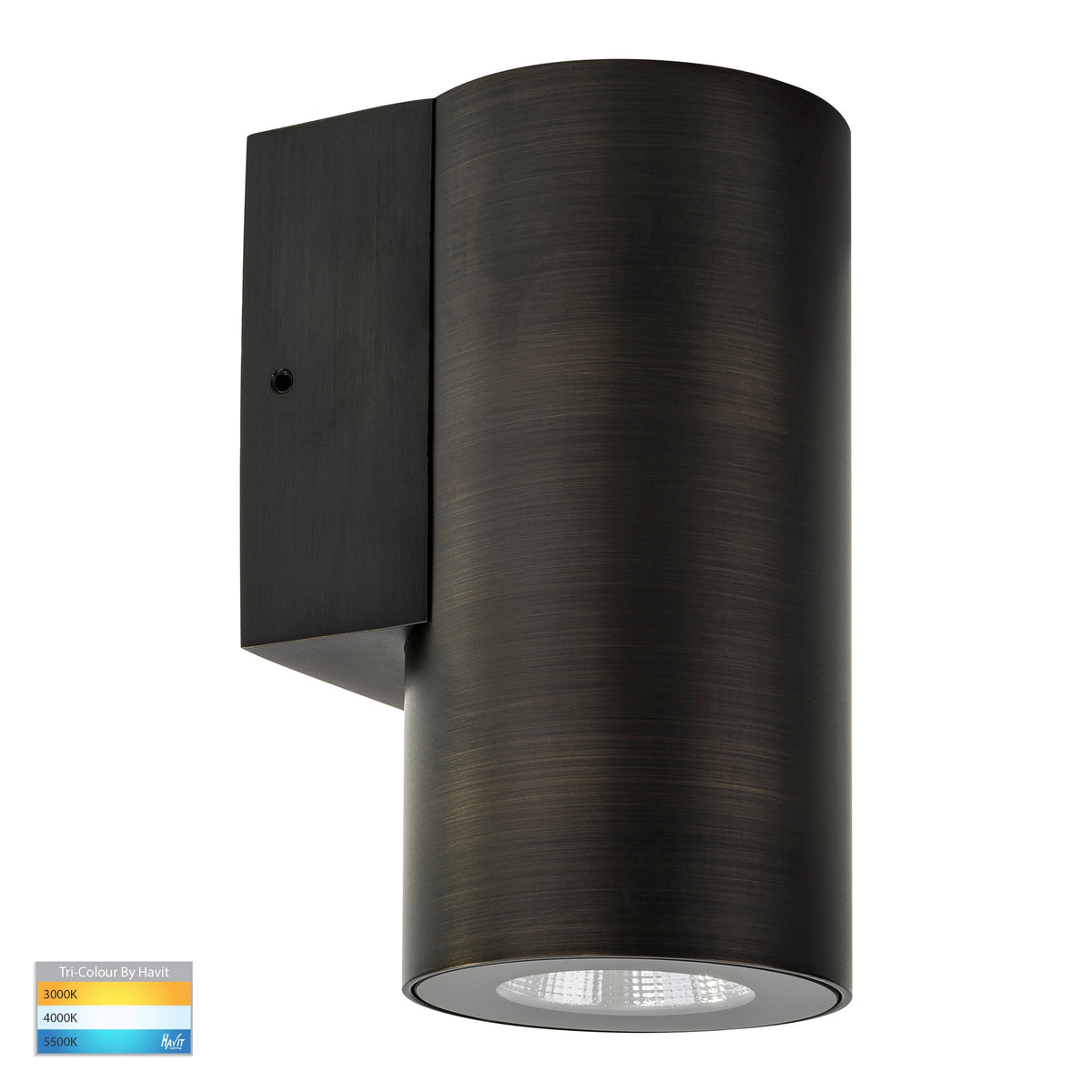 Aries Antique Brass LED Fixed Down Wall Light - HV3625T-AB
