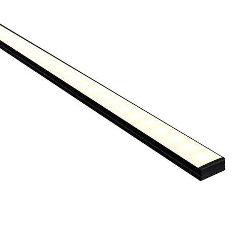 Black Shallow Square Aluminium Profile - HV9693-2310-BLK-EC