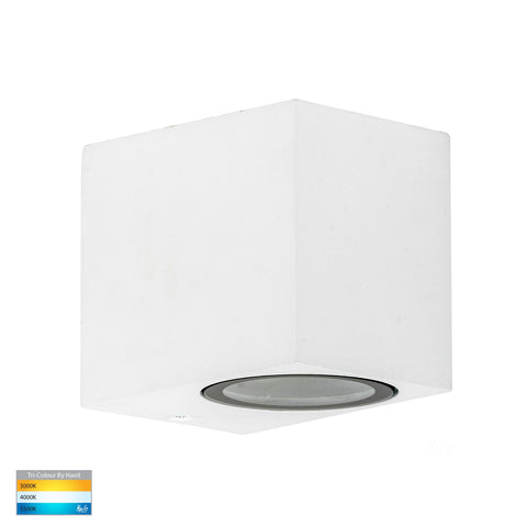 Accord White TRI Colour Fixed Down LED Wall Light - HV3631T-WHT