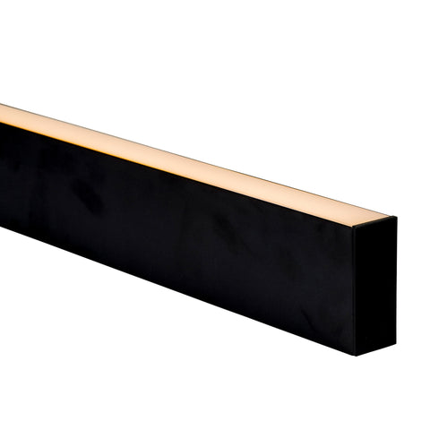 Black Deep Square Aluminium Profile - HV9693-3890-BLK-3M