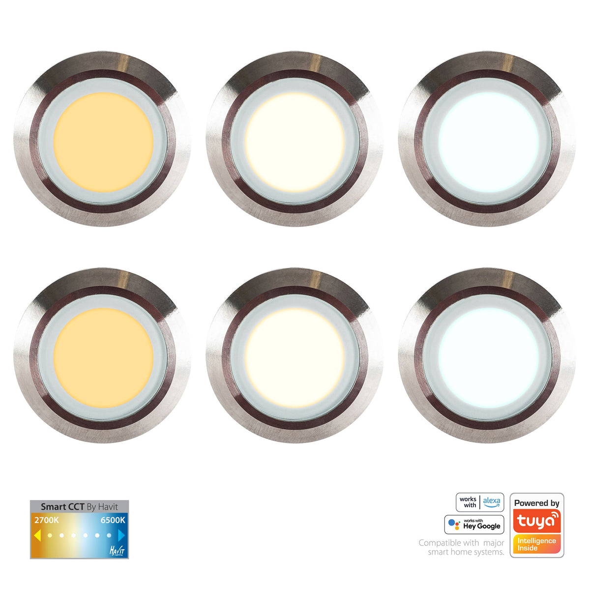 Flame 316 Stainless Steel CCT Deck Lights - HV28261CCT