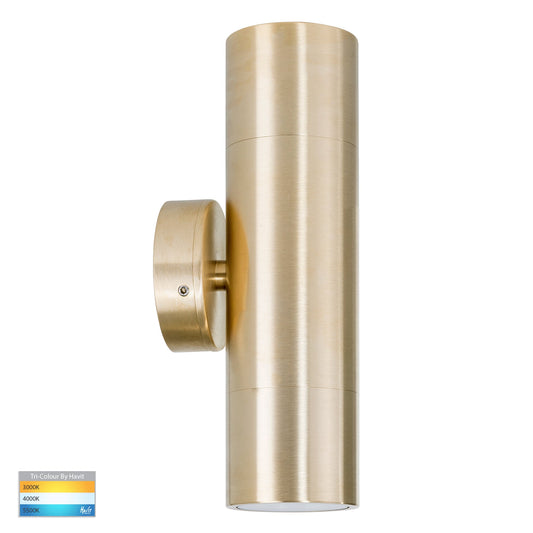 Tivah Solid Brass TRI Colour Up & Down Wall Pillar Lights - HV1057MR16T