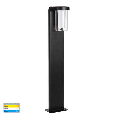 Otaner Aluminium Black Tri Colour LED Bollard Light - HV1691T-BLK-240V