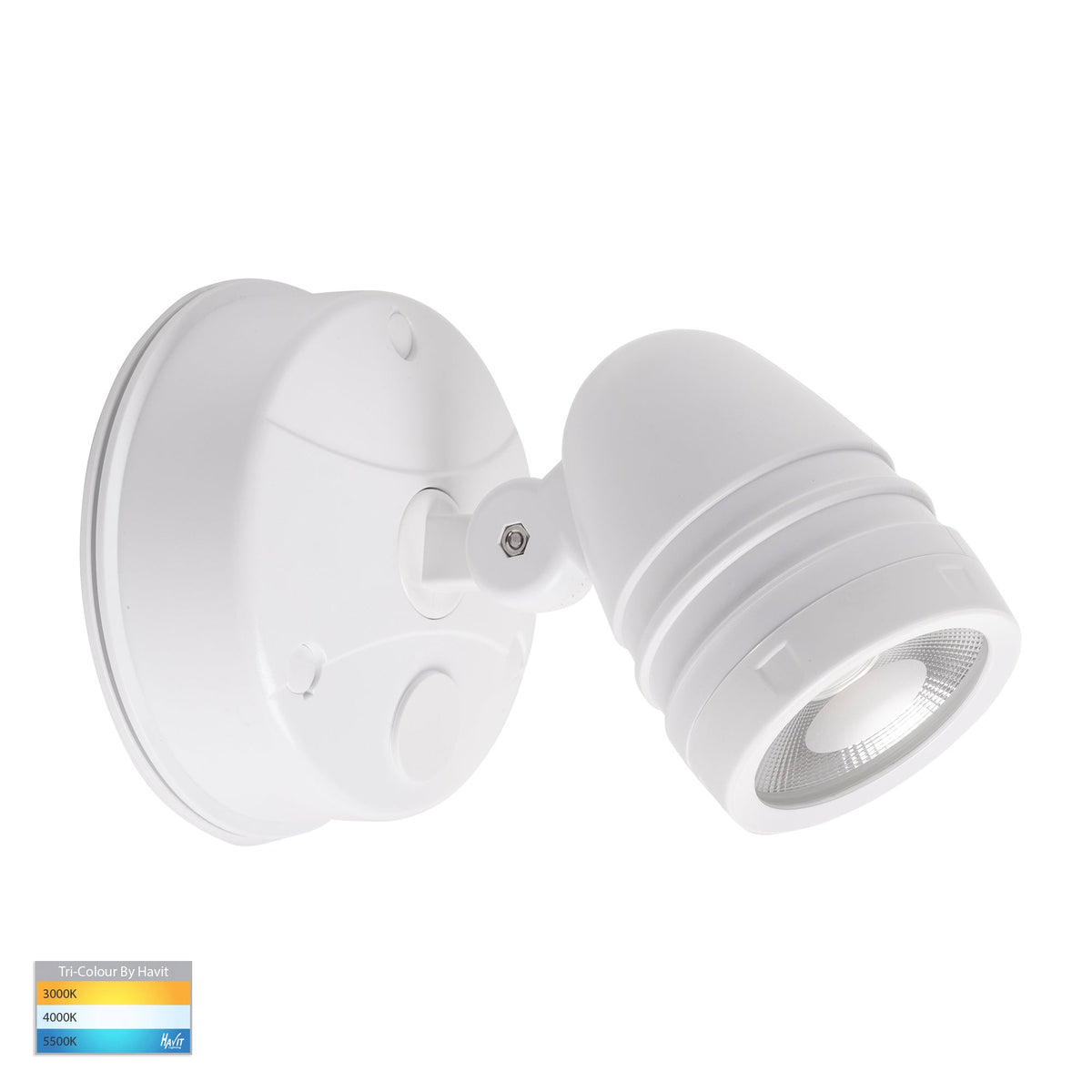 Focus Polycarbonate White Single Adjustable Spot Light - HV3791T-WHT